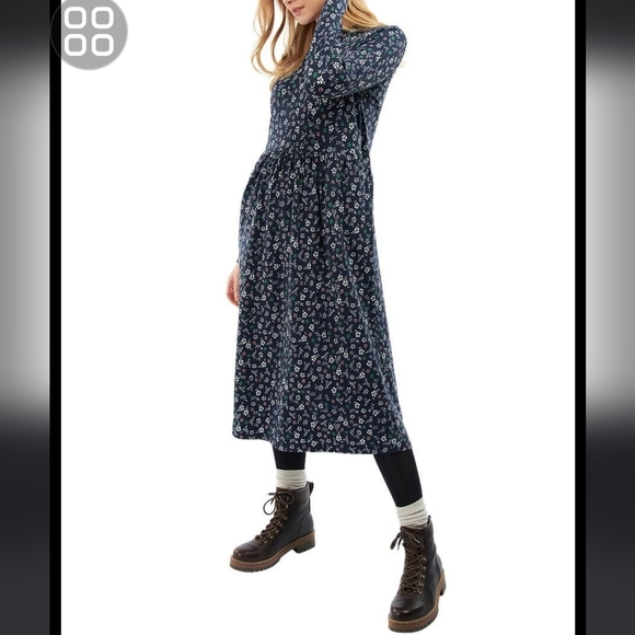 NWT $155 BARBOUR Cassley Floral Long Sleeve Side Pocket Midi Dress Size 4 - Picture 10 of 13